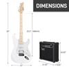 Picture of GST Stylish H-S-S Pickup Electric Guitar Kit with 20W AMP Bag Guitar Strap White