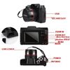 Picture of Video Recorder Camera with 24inch TFTLCD LCD Screen Rotating Selfie HD for Hiking 240805